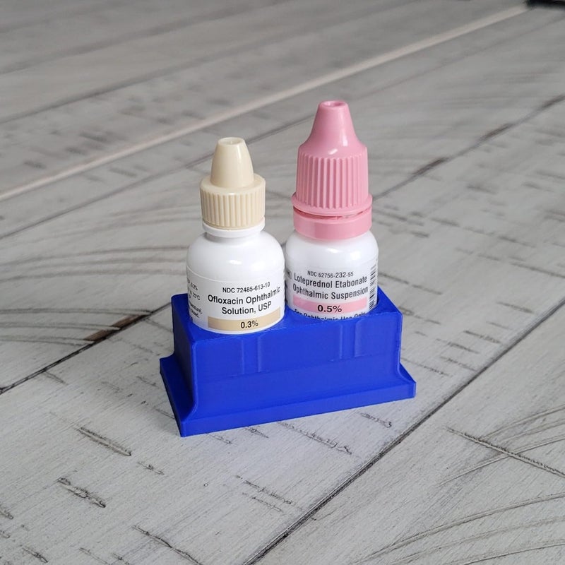 Znet3D Eye Drop Bottle Organizer, 2-Slot Stand (Blue) - Image 4